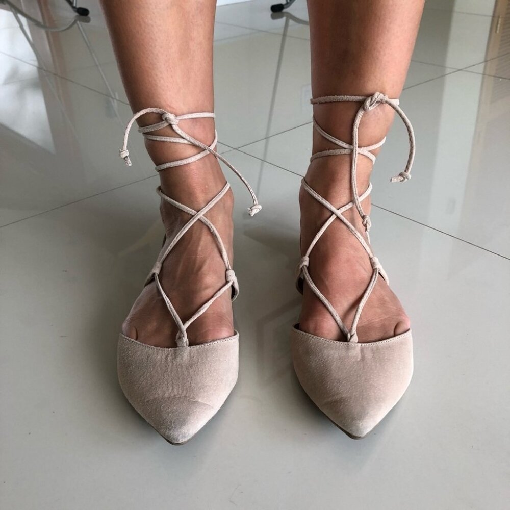 STEVE MADDEN wrap up flats, 7.5